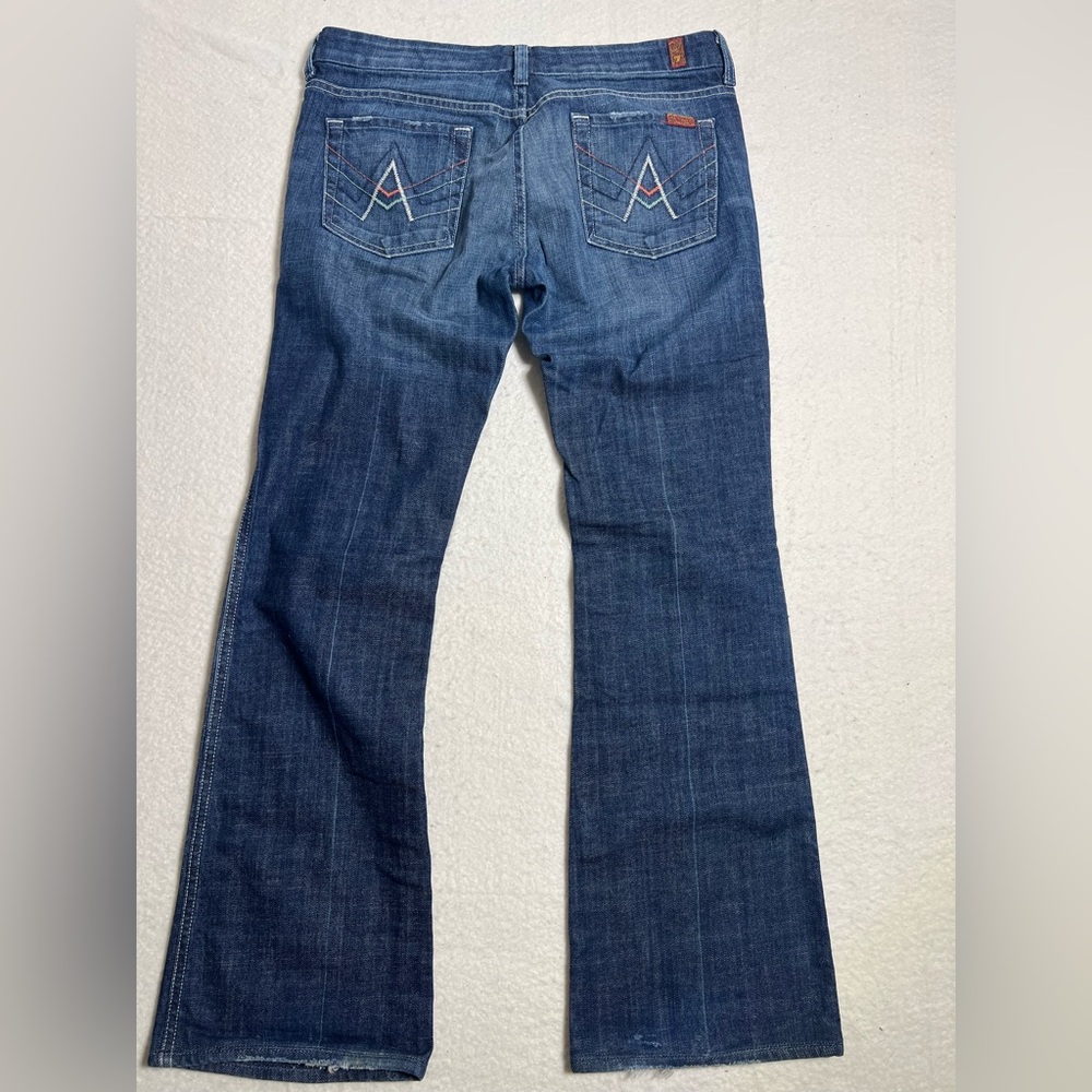 7 For All Mankind Dark Blue Flare Jeans